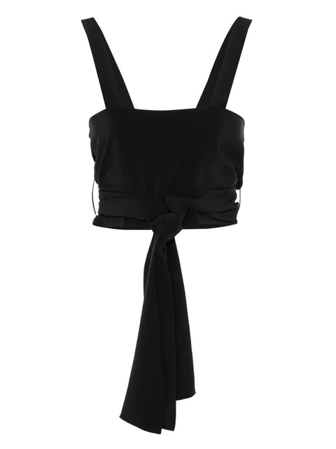 Chloé crepe de chine cropped top - Black - zdjęcie produktu nr 1