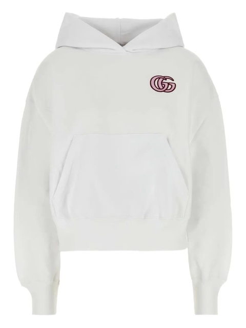 Gucci logo-embroidered hoodie - White - zdjęcie produktu nr 1