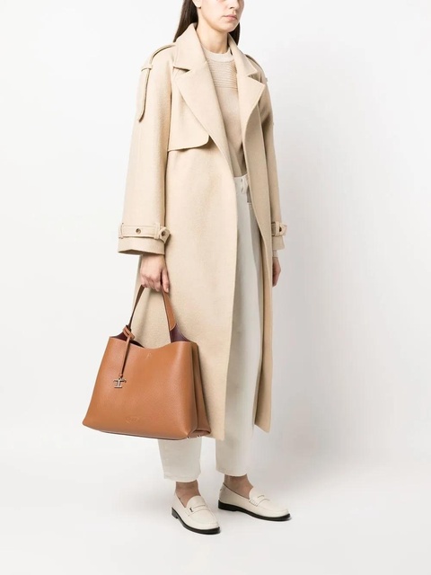 Tod's T leather shopping tote - Brown - zdjęcie produktu nr 2