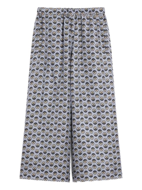 Weekend Max Mara silk wide-leg trousers - Blue - zdjęcie produktu nr 1
