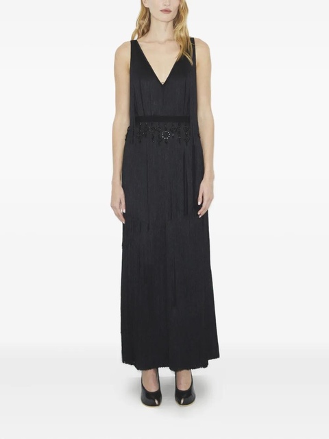 Tory Burch fringed maxi dress - Black - zdjęcie produktu nr 2