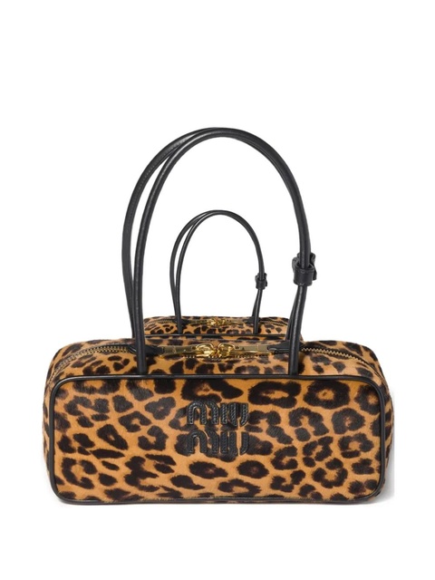 Miu Miu Beau animal-print tote bag - Brown - zdjęcie produktu nr 1