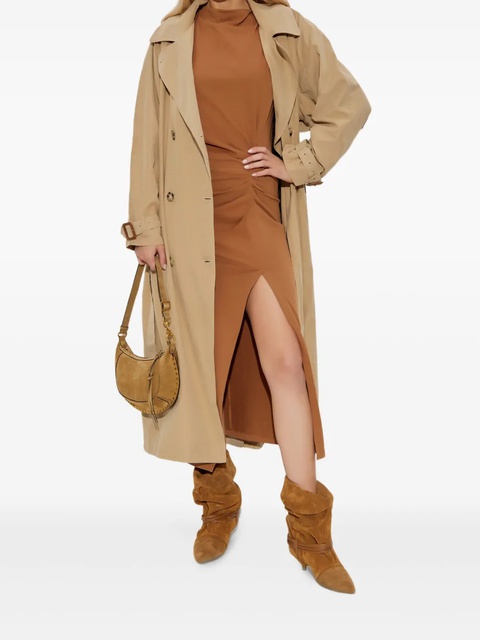 ISABEL MARANT Nadela side-split draped midi dress - Brown - zdjęcie produktu nr 2
