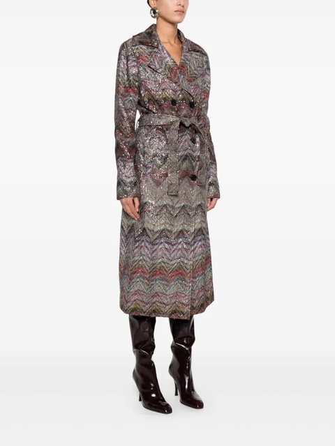 Missoni Multicolor viscose blend trench - Grey - zdjęcie produktu nr 2