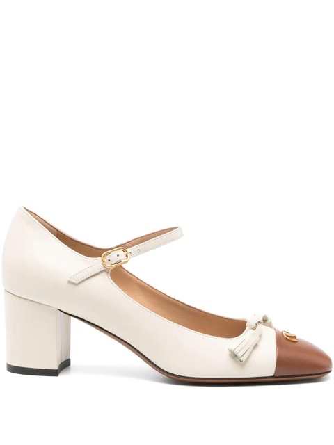 Valentino Garavani 60mm tassel-detail block-heel pumps - Neutrals - zdjęcie produktu nr 1