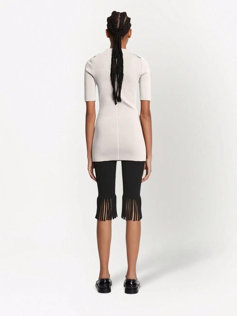 Proenza Schouler textured fringed biker shorts - Black - zdjęcie produktu nr 2