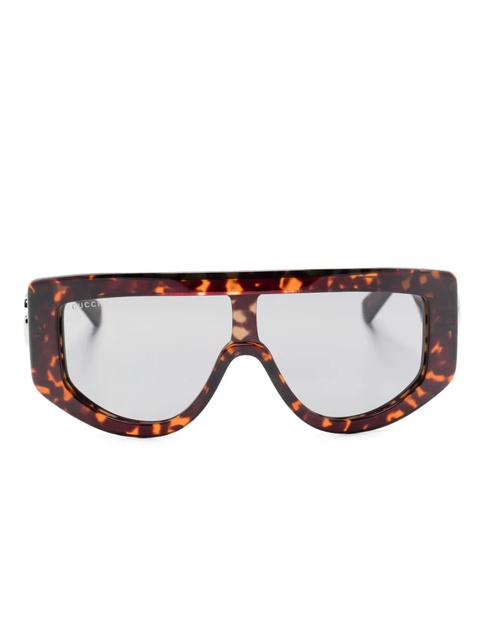 Gucci Eyewear oval-frame sunglasses - Brown - zdjęcie produktu nr 2
