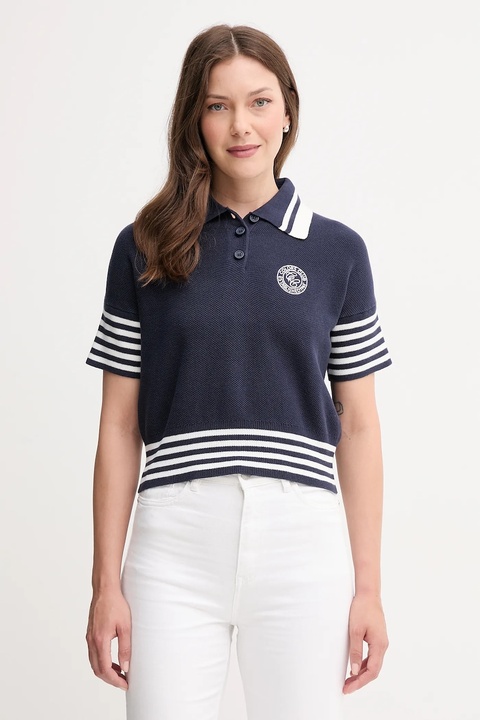 United Colors of Benetton sweter bawełniany damskie kolor granatowy lekki 1294E301D - zdjęcie produktu nr 1