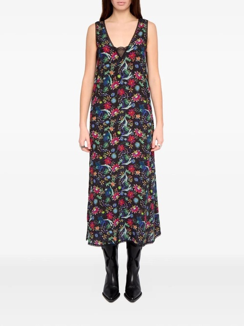 Zadig&Voltaire Renzo lace floral midi dress - Black - zdjęcie produktu nr 1
