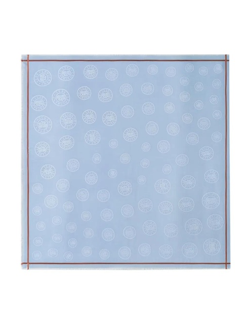 Longchamp La Médaille fringed scarf - Blue - zdjęcie produktu nr 1