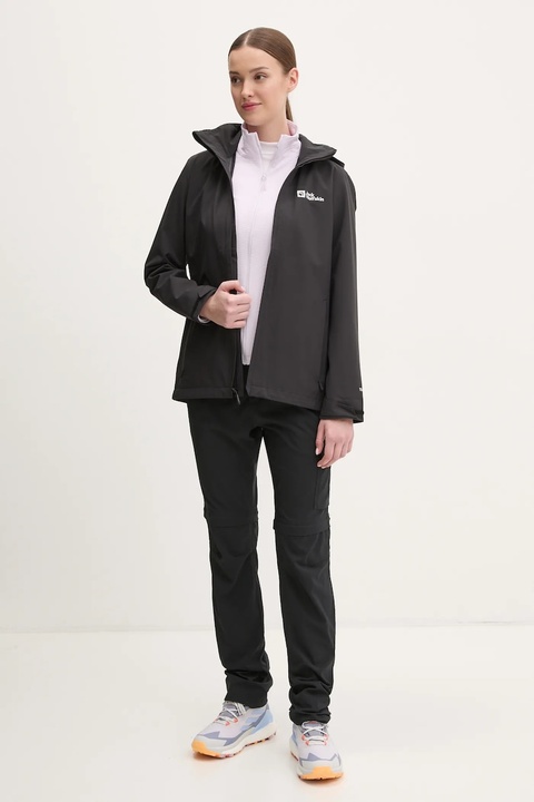 Jack Wolfskin kurtka outdoorowa Trailtime 2L kolor czarny A63902 - zdjęcie produktu nr 2