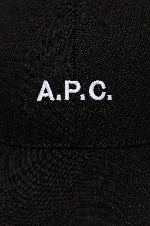A.P.C. czapka z daszkiem casquette charlie kolor czarny COZZS.M24069 - zdjęcie produktu nr 2