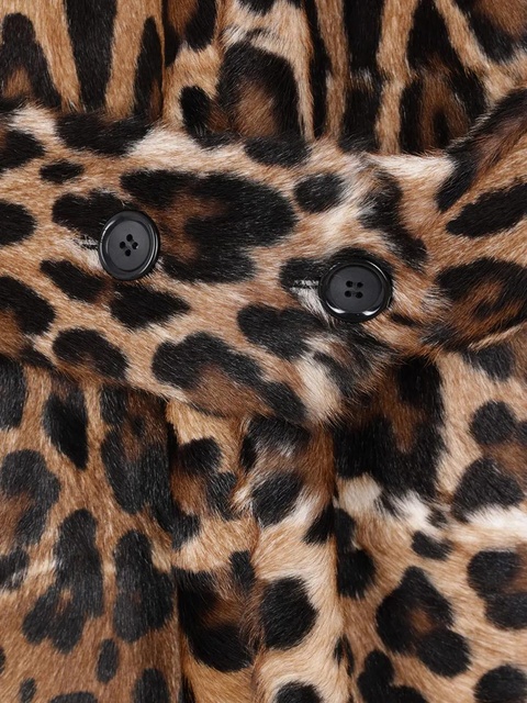 Dolce & Gabbana leopard-print buttoned-up coat - Brown - zdjęcie produktu nr 2