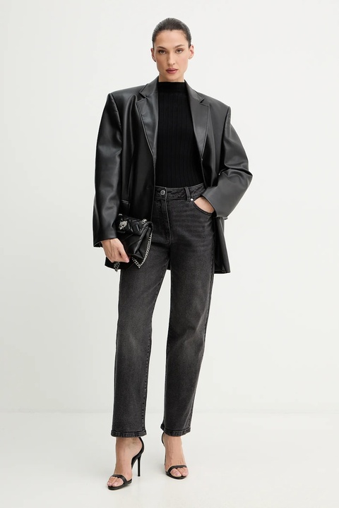 Morgan sweter damski kolor czarny lekki z półgolfem MROYA - zdjęcie produktu nr 2