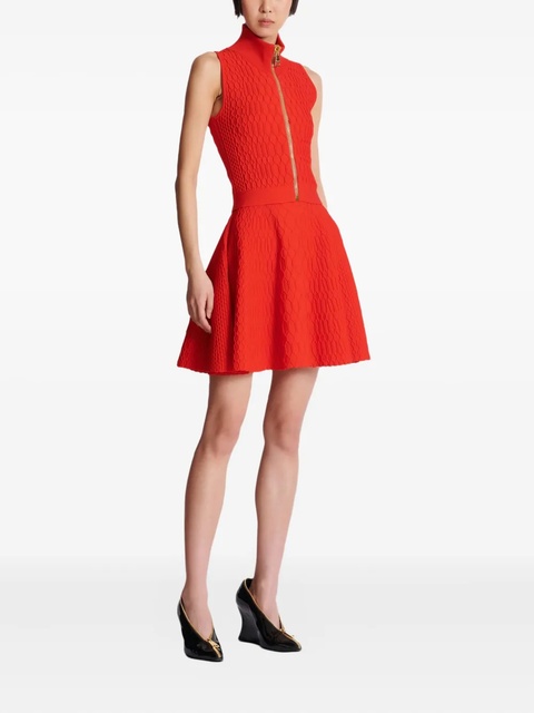 Balmain crocodile-knit top - Red - zdjęcie produktu nr 1