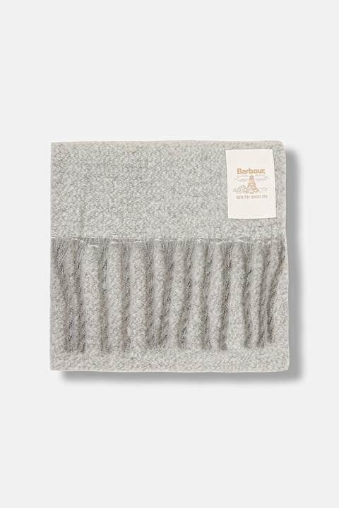 Barbour szalik damski kolor szary gładki LSC0458 - zdjęcie produktu nr 1