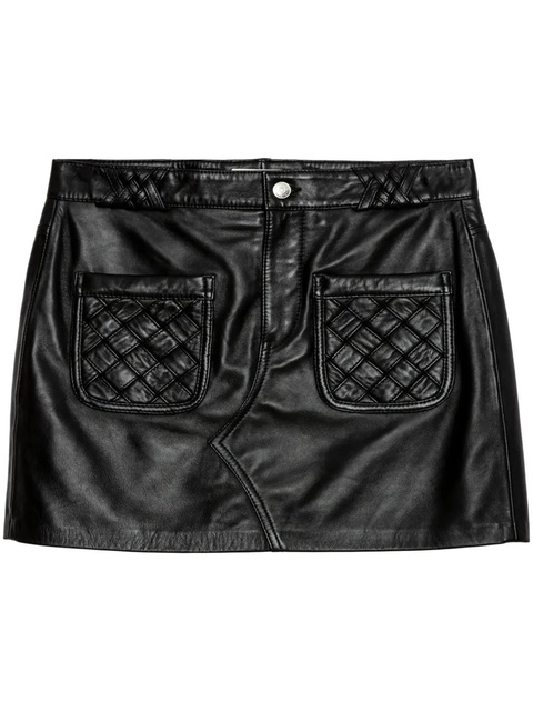 Zadig&Voltaire Joana leather mini skirt - Black - zdjęcie produktu nr 1