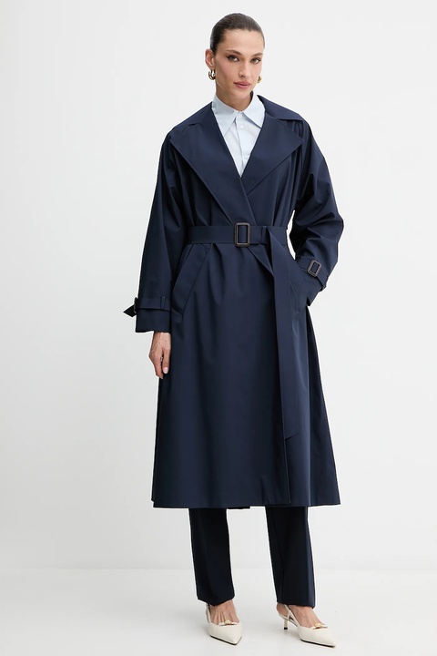 Weekend Max Mara płaszcz FATTO kolor granatowy 2525026011600 - zdjęcie produktu nr 1