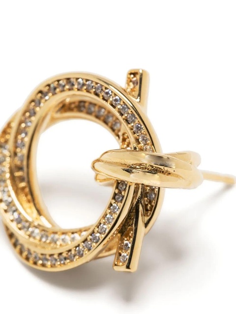 Ferragamo crystal-embellished hoop earring - Gold - zdjęcie produktu nr 2