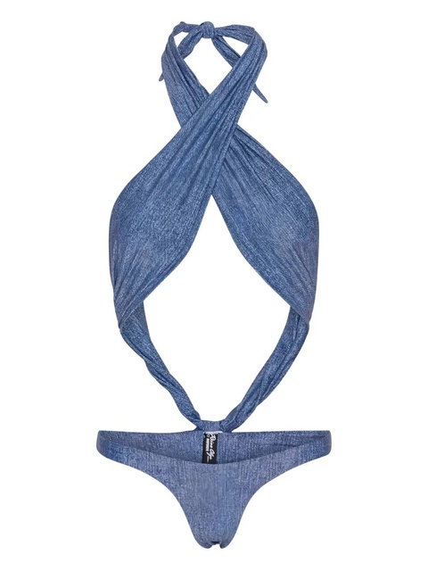 ROTATE BIRGER CHRISTENSEN x Reina Olga Soft Mixed swimsuit - Blue - zdjęcie produktu nr 1