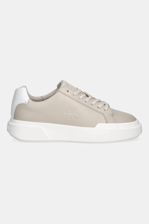 Calvin Klein sneakersy skórzane CHUNKY CUPSOLE LACEUP LTH kolor beżowy YW0YW01947 - zdjęcie produktu nr 2