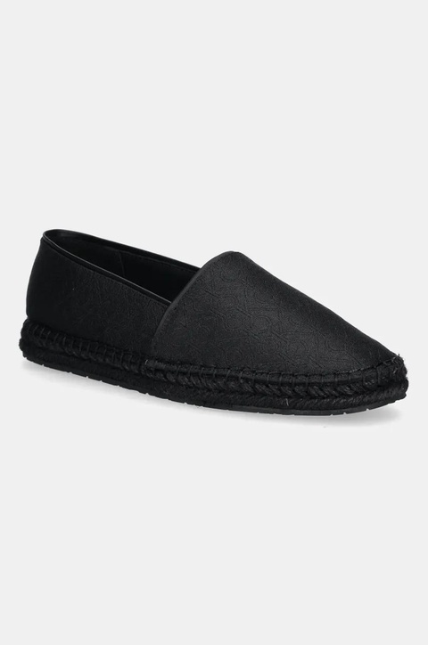 Calvin Klein espadryle FLAT ESPADRILLE - JACQ kolor czarny HW0HW02467 - zdjęcie produktu nr 1