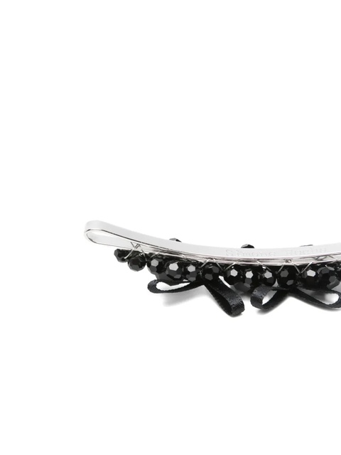 Simone Rocha crystal-embellished bow hair clip - Black - zdjęcie produktu nr 1