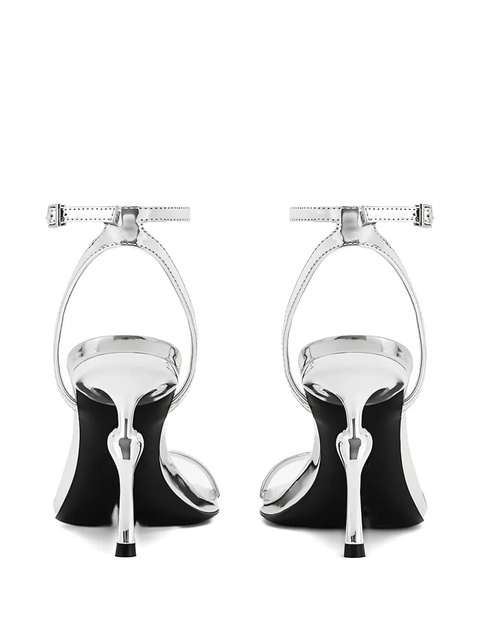 JW Pei 95mm Alivia ankle-strap sculptural-heel sandals - Silver - zdjęcie produktu nr 2