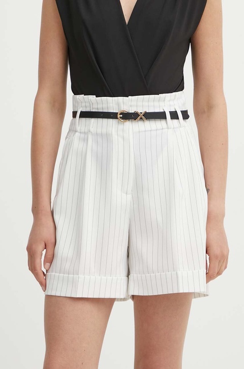 Answear Lab szorty damskie kolor biały wzorzyste high waist - zdjęcie produktu nr 1