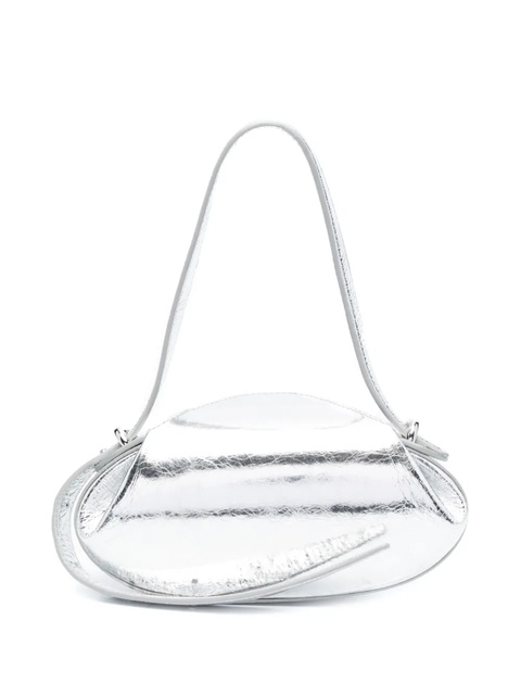 Yuzefi Dinner Roll cracked-leather shoulder bag - Silver - zdjęcie produktu nr 1
