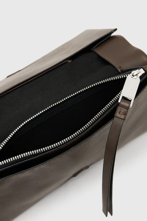 AllSaints portfel skórzany HARLUNA damski kolor brązowy W208XD - zdjęcie produktu nr 2