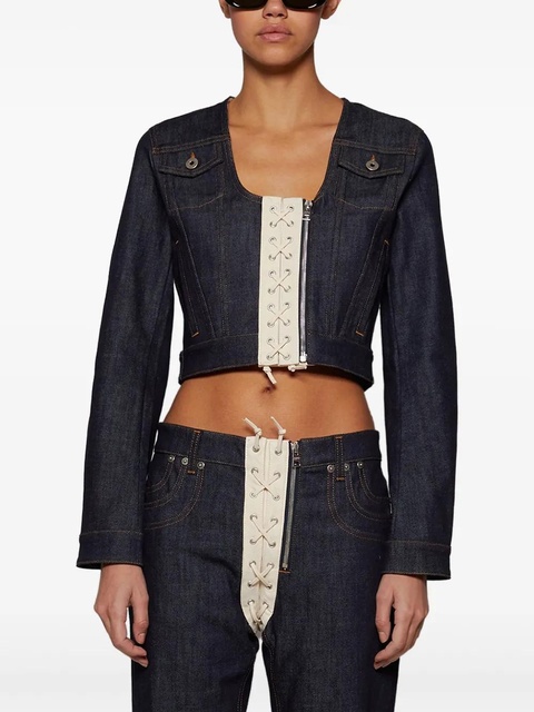 Jean Paul Gaultier cropped denim jacket - Blue - zdjęcie produktu nr 2