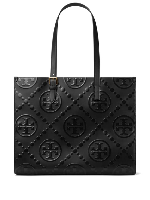 Tory Burch T Monogram-embossed tote bag - Black - zdjęcie produktu nr 1