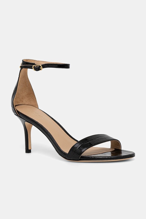 Lauren Ralph Lauren sandały skórzane Allie Mid kolor czarny 802P04399002 - zdjęcie produktu nr 2
