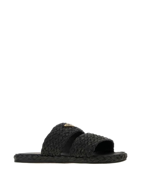 Prada raffia woven slippers - Black - zdjęcie produktu nr 2