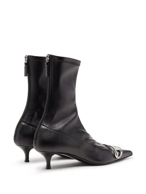 Diesel D-Venus leather boots - Black - zdjęcie produktu nr 2