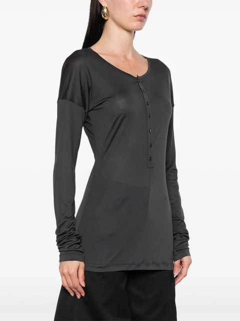 LEMAIRE silk T-shirt - Grey - zdjęcie produktu nr 2
