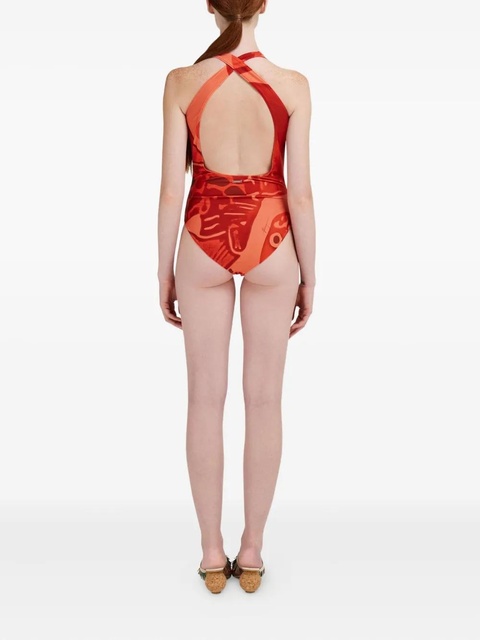 Ferragamo Fish-print swimsuit - Red - zdjęcie produktu nr 1