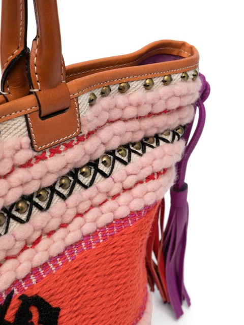 PUCCI embroidered logo striped tote bag - zdjęcie produktu nr 2