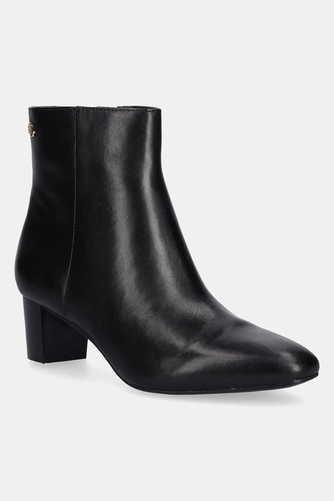 Lauren Ralph Lauren botki skórzane Demi damskie kolor czarny na słupku 802967842001 - zdjęcie produktu nr 1
