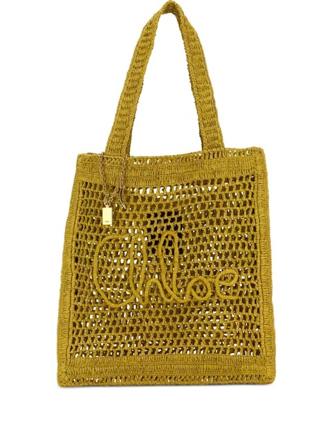 Chloé Estate Banana raffia crochet beach bag - Yellow - zdjęcie produktu nr 2