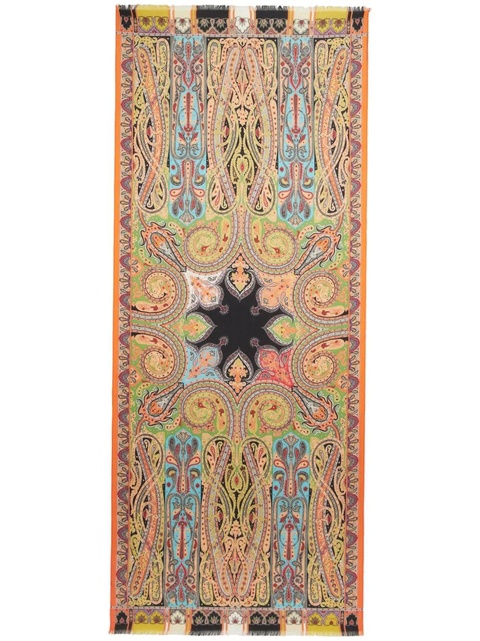 ETRO paisley-print rectangle-shape scarf - Orange - zdjęcie produktu nr 1