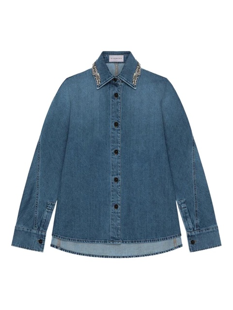 Givenchy crystals-embellished cotton shirt - Blue - zdjęcie produktu nr 1