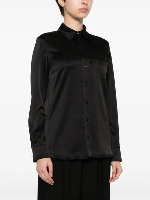 Lanvin long sleeve satin shirt - Black - zdjęcie produktu nr 2
