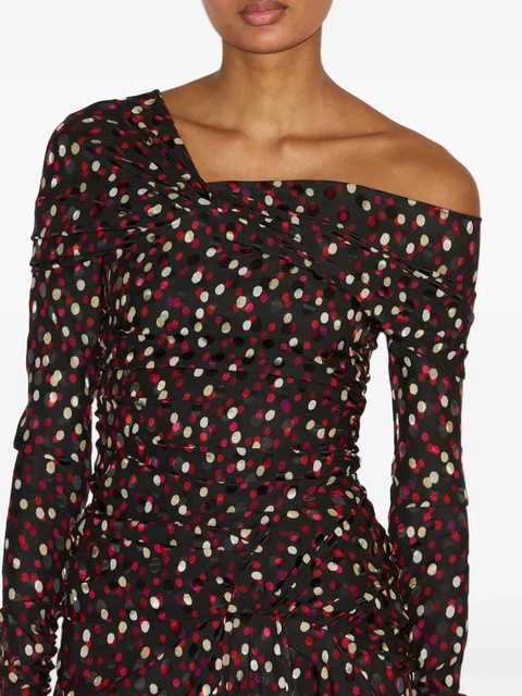 ISABEL MARANT Elara polka-dot mmini dress - Black - zdjęcie produktu nr 2