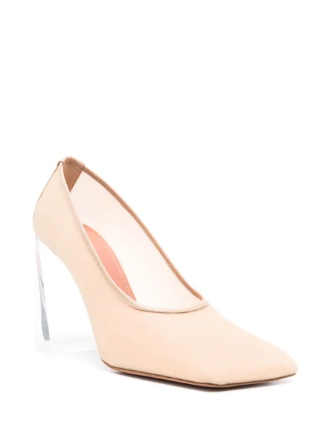 Amina Muaddi Charlotte 100mm pumps - Neutrals - zdjęcie produktu nr 2
