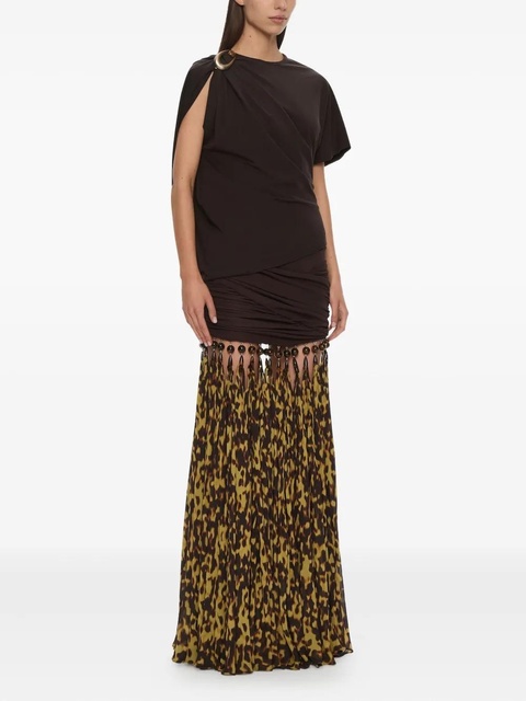 Christopher Esber droplet jersey maxi skirt - Brown - zdjęcie produktu nr 2