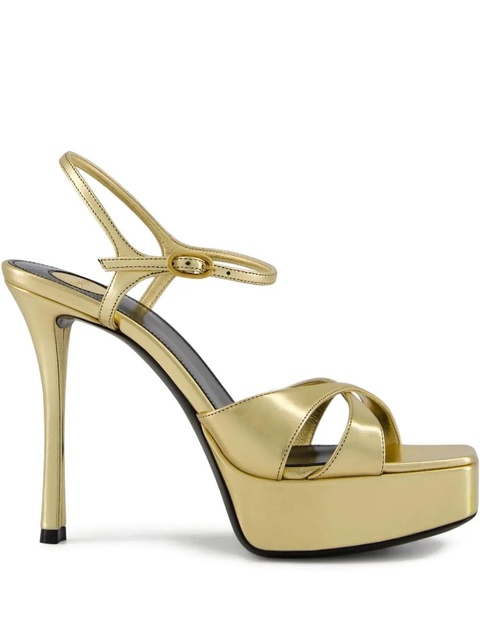 Saint Laurent 85mm Debbie leather sandals - Gold - zdjęcie produktu nr 1