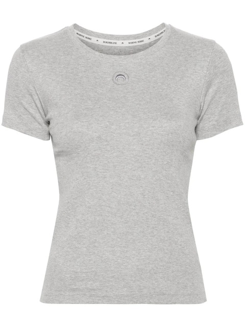 Marine Serre Crescent Moon organic-cotton T-shirt - Grey - zdjęcie produktu nr 1