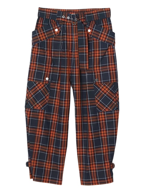3.1 Phillip Lim plaid-pattern cropped trousers - Red - zdjęcie produktu nr 1